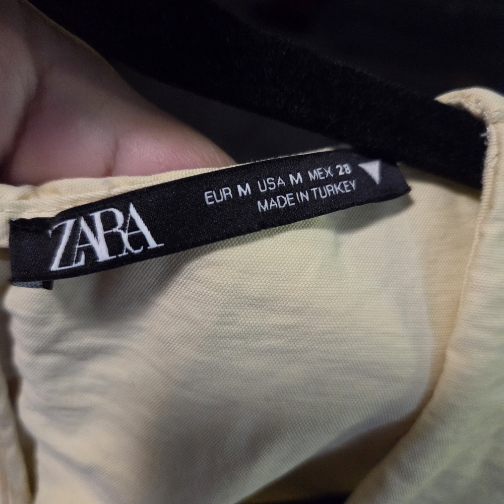 Zara Light Yellow Drawstring Romper - Picture 4 of 4